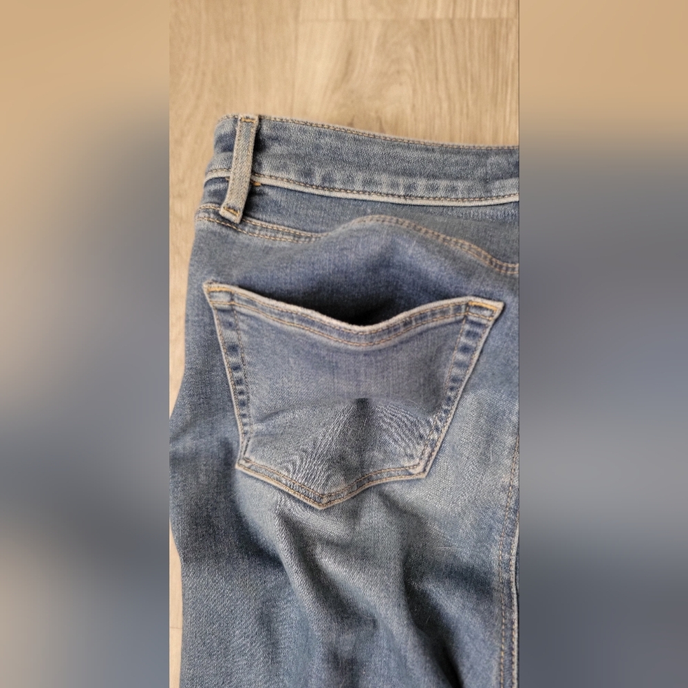 LOFT The Curvy Skinny High-Waist Five Button Frayed Blue Jeans, Women's 26 / 2 - Picture 14 of 16